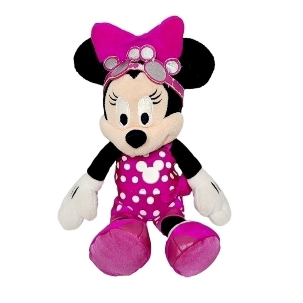 Cute Disneyland Disneyworld Minnie Mouse With Swimsuit Goggles Plush Toy